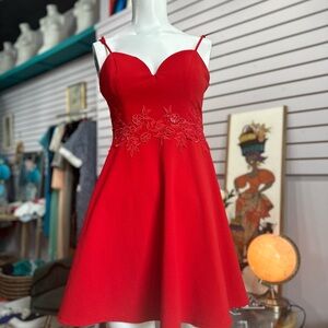 🎈SOLD🎈 Vintage 90s B Darlin Red Mini Cocktail Dress
